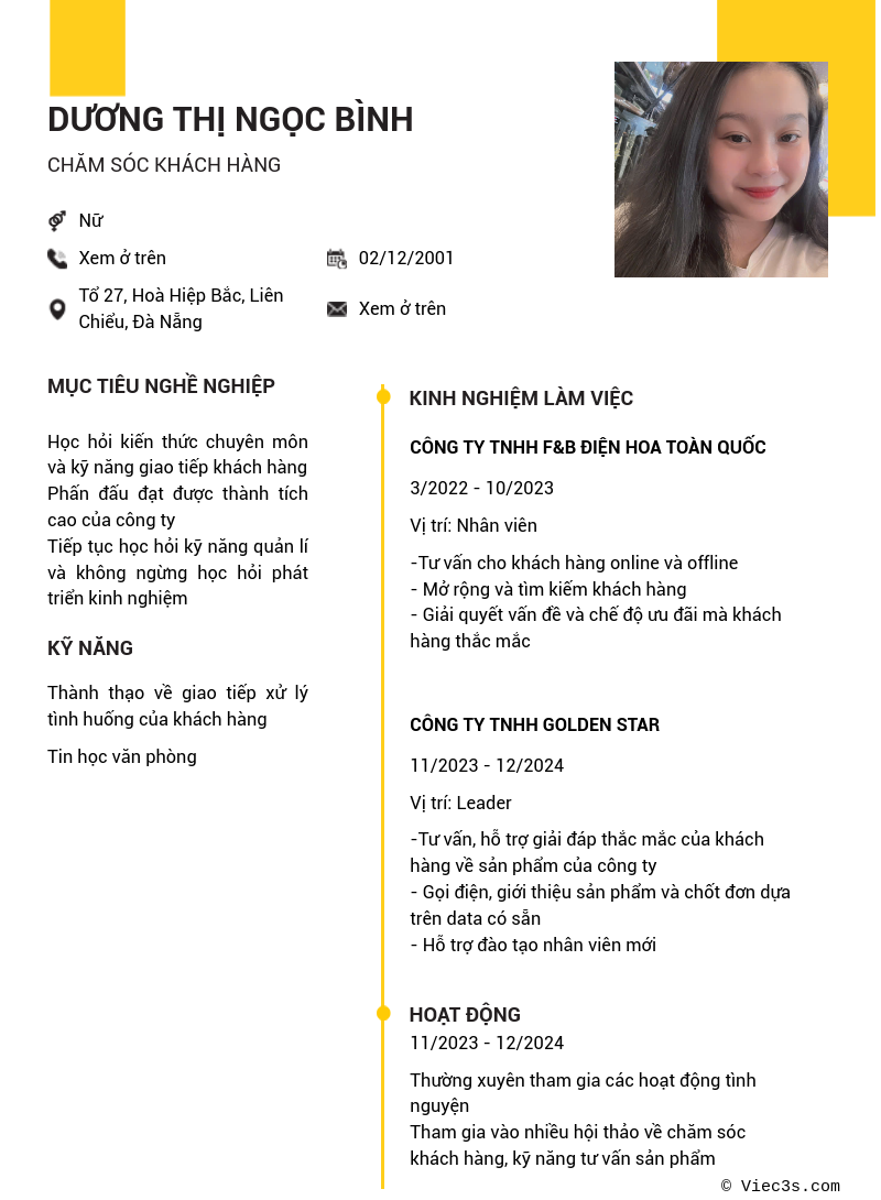 CV ứng viên