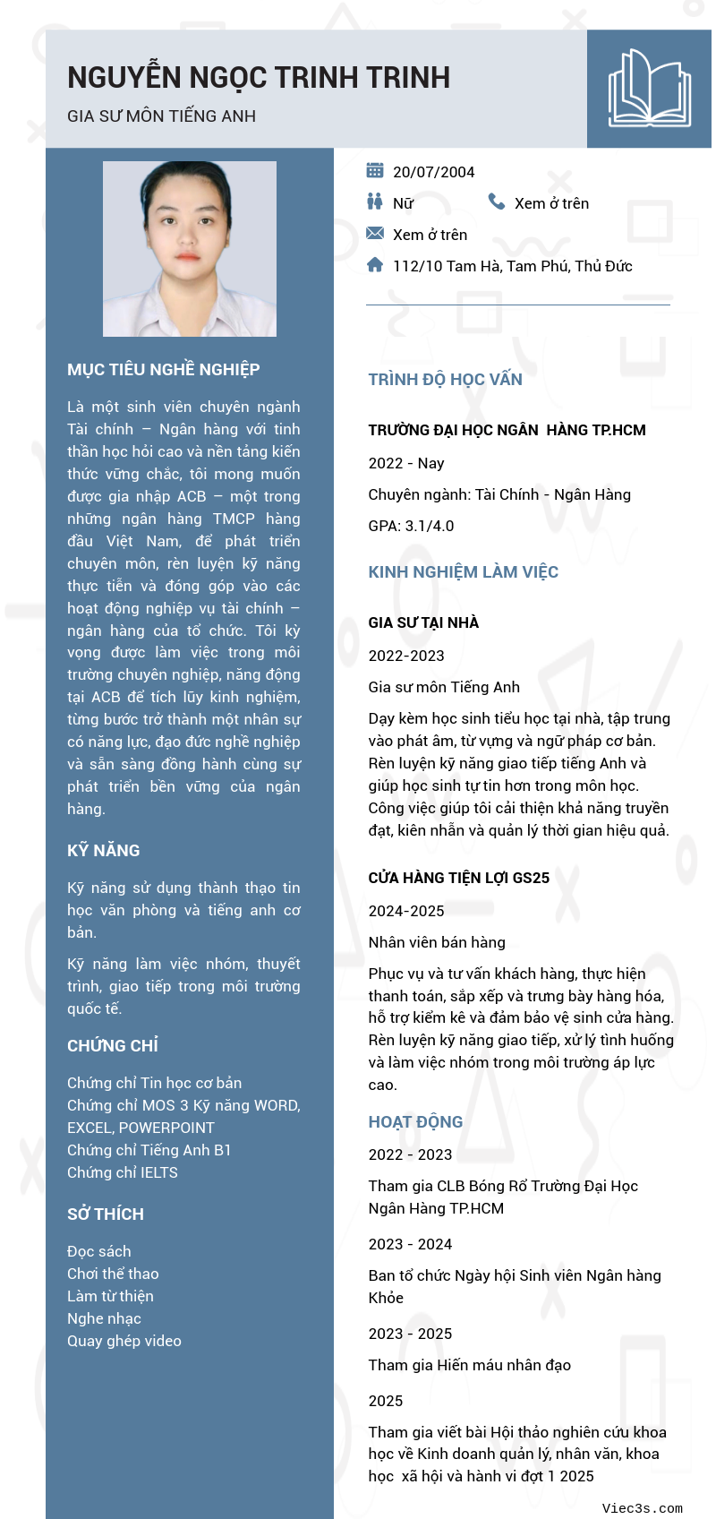 CV ứng viên