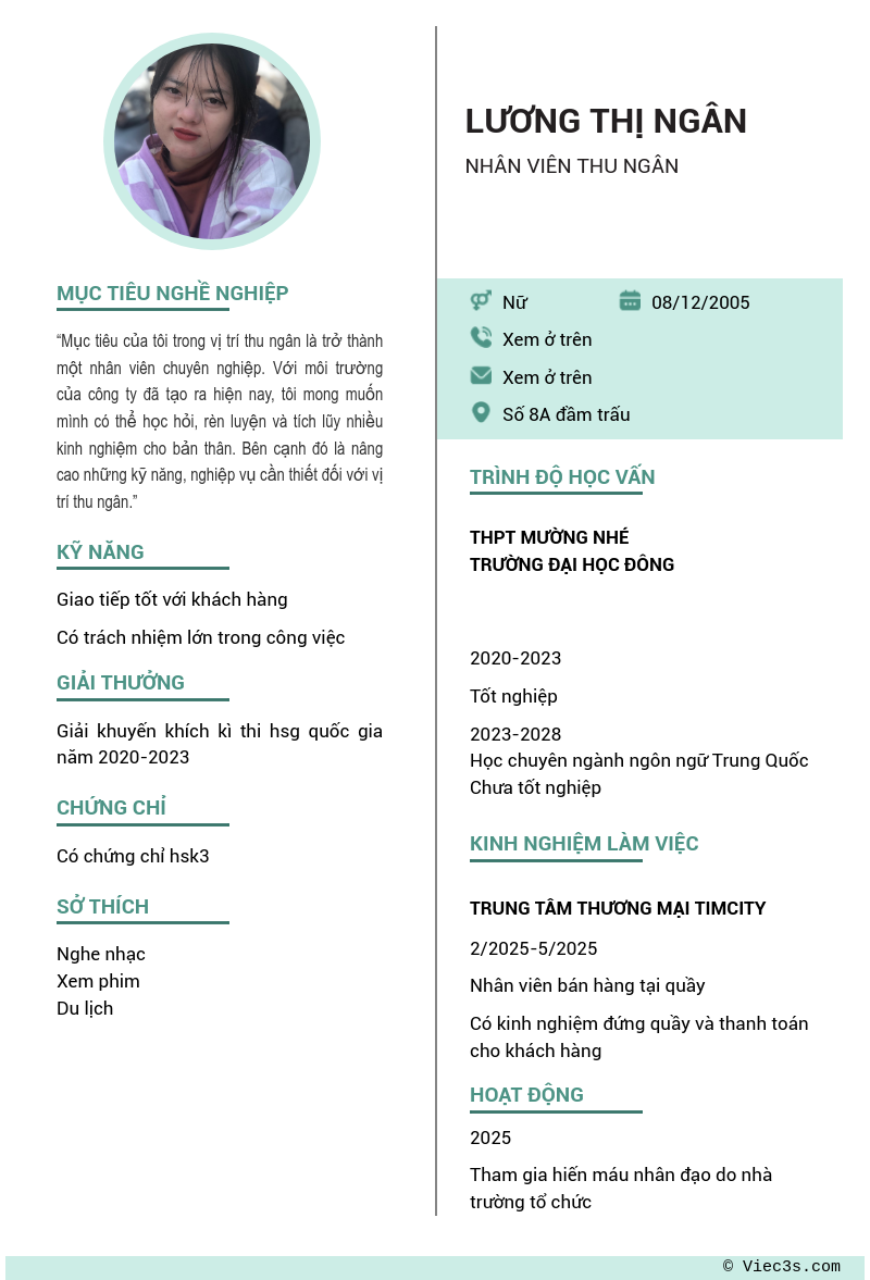 CV ứng viên