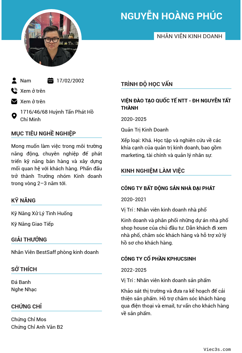 CV ứng viên