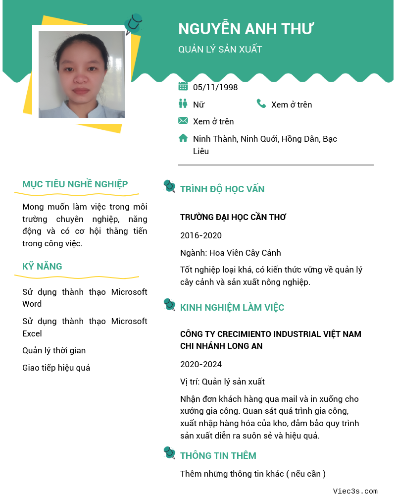 CV ứng viên