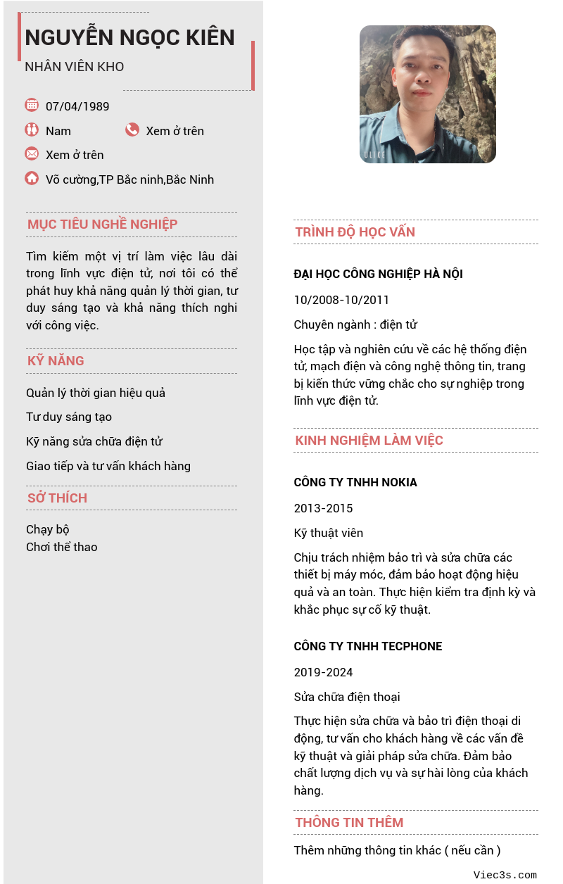 CV ứng viên