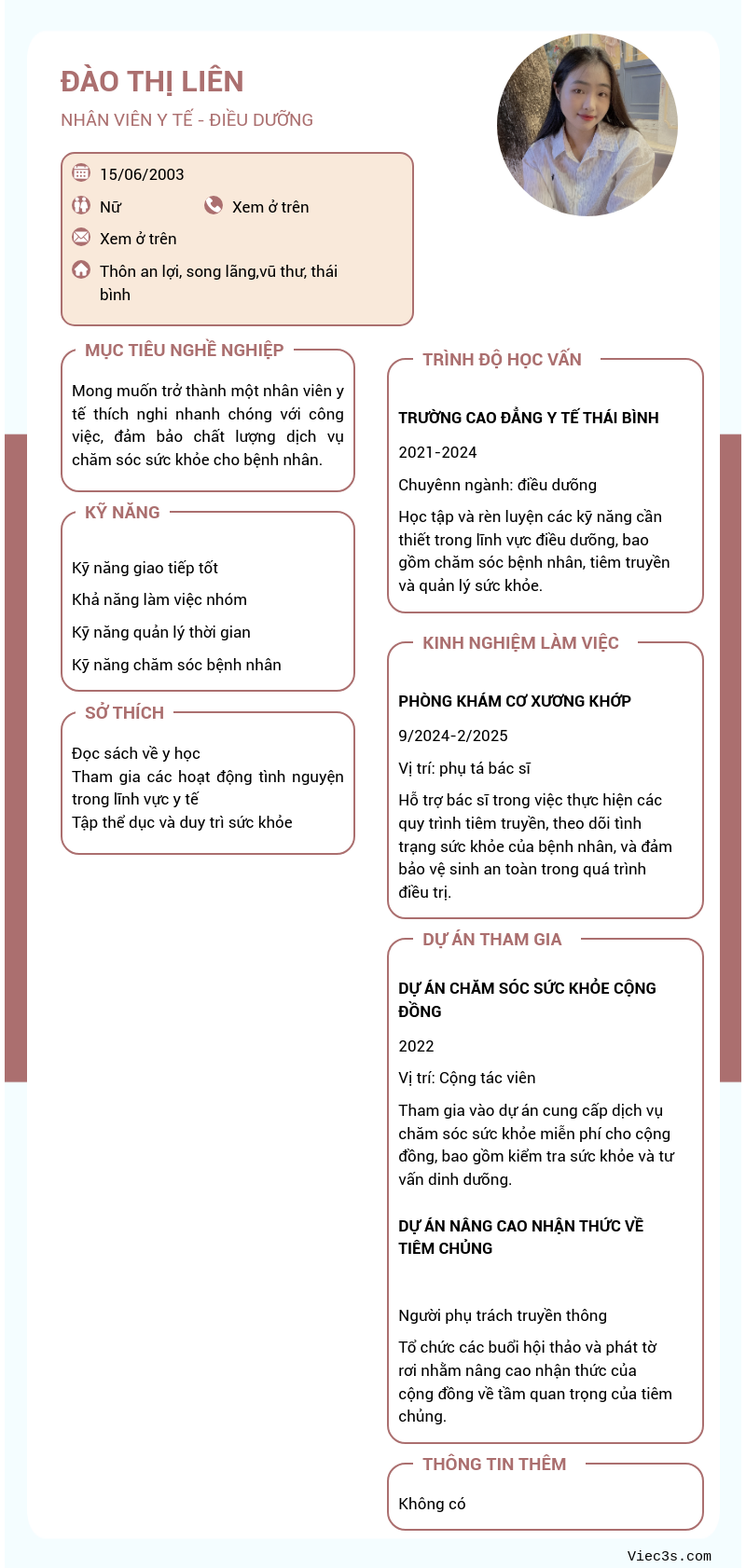CV ứng viên