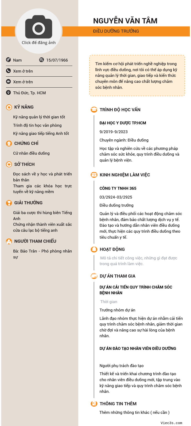 CV ứng viên