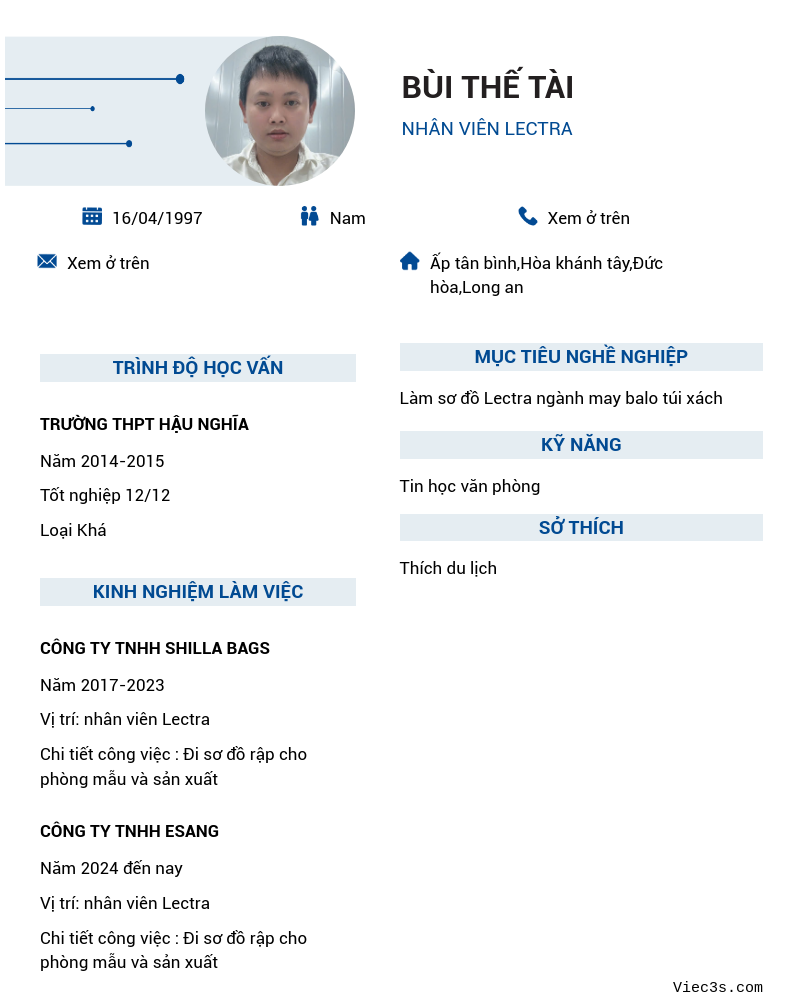 CV ứng viên