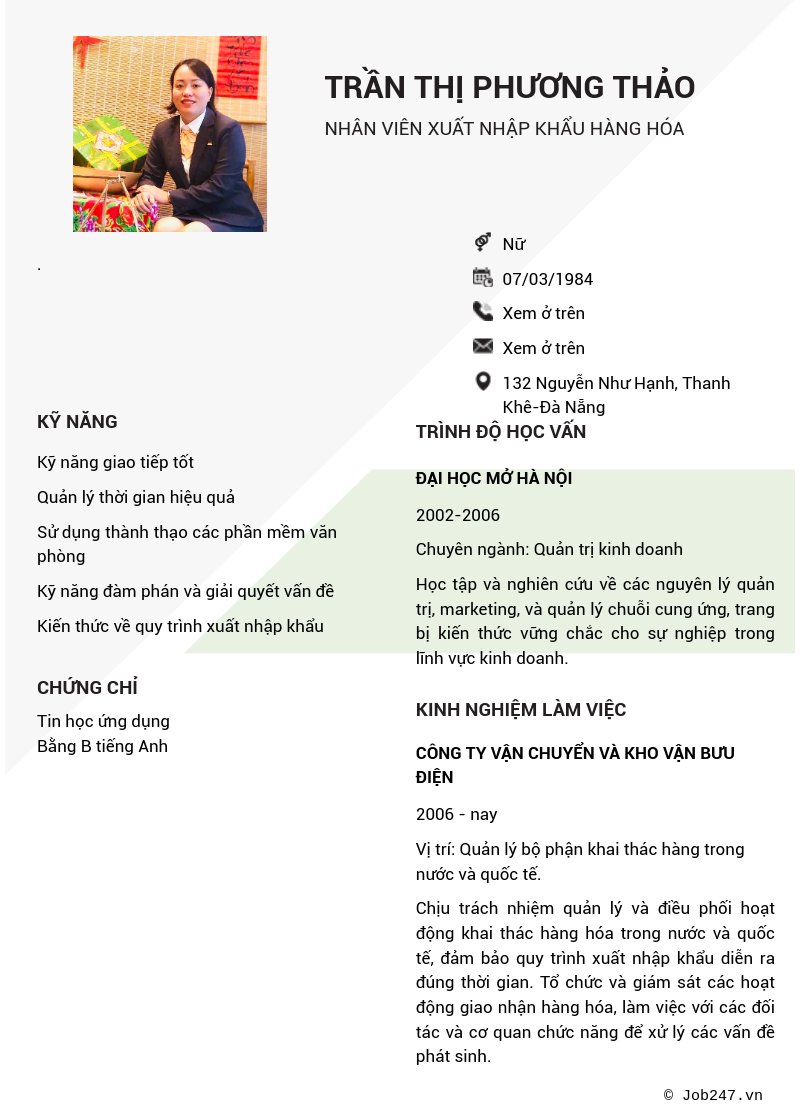 CV ứng viên