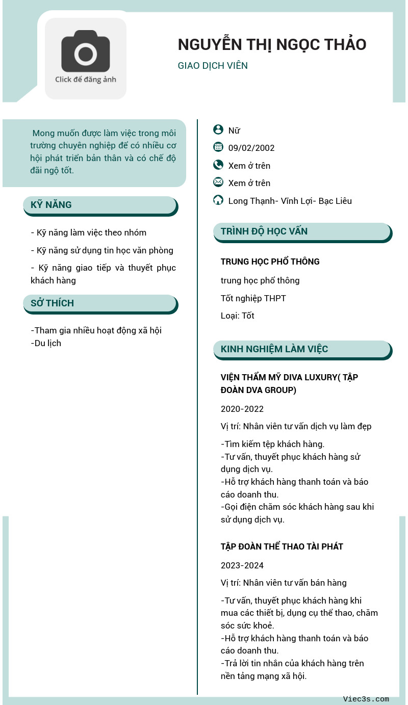 CV ứng viên