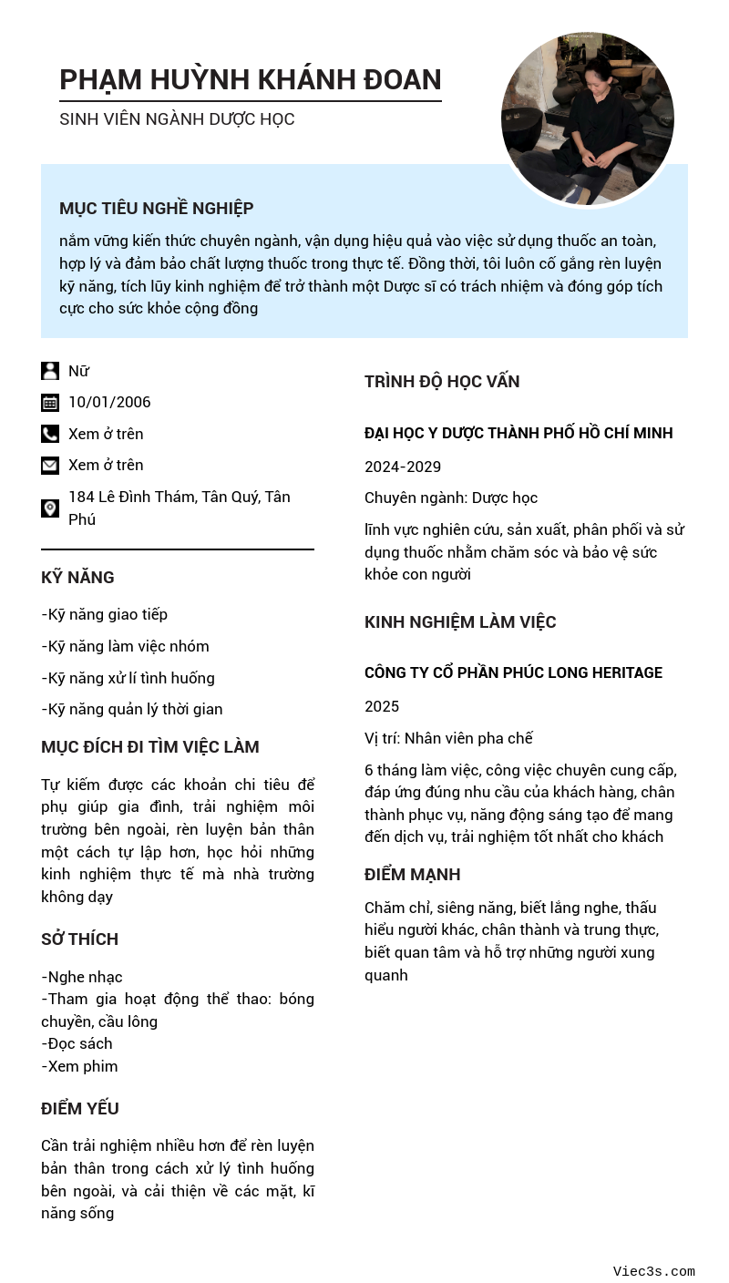 CV ứng viên