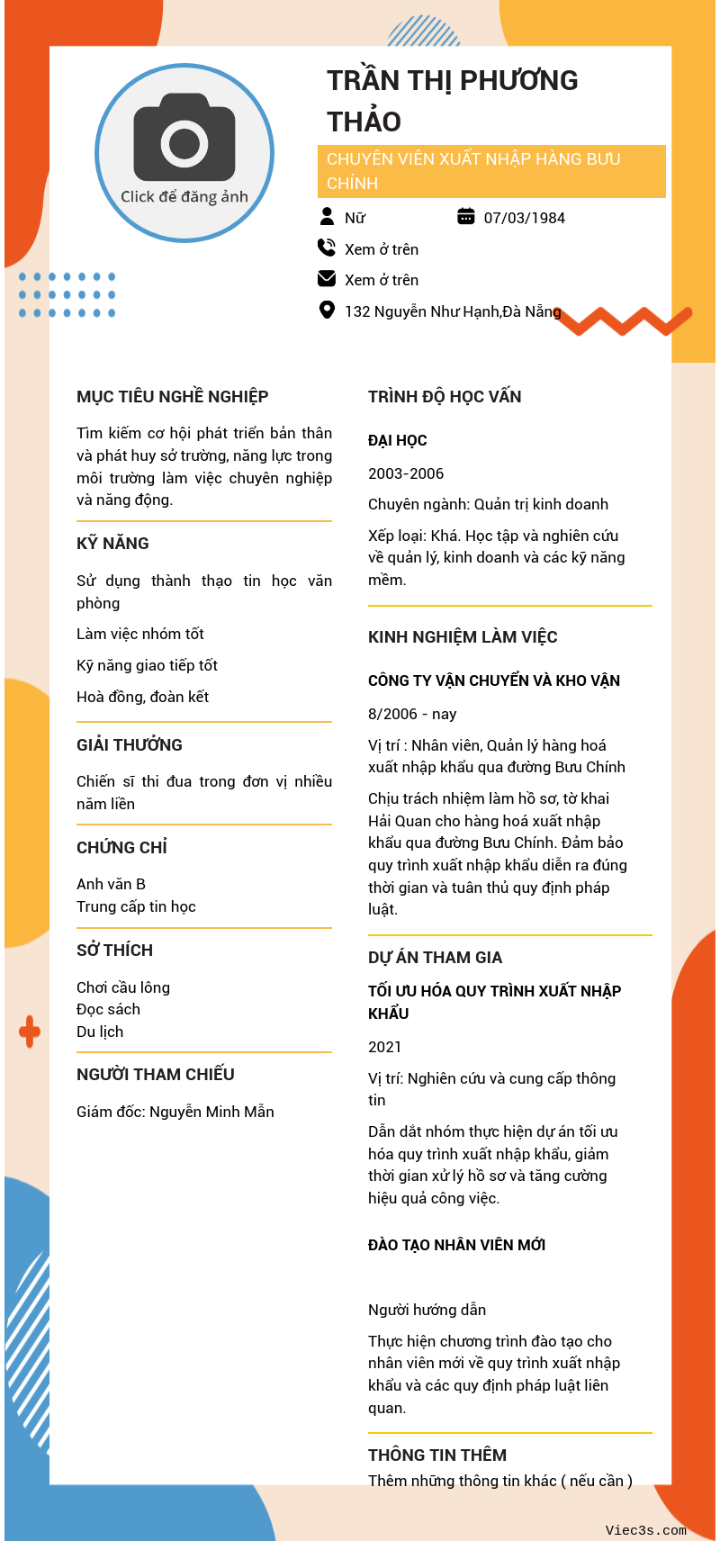 CV ứng viên