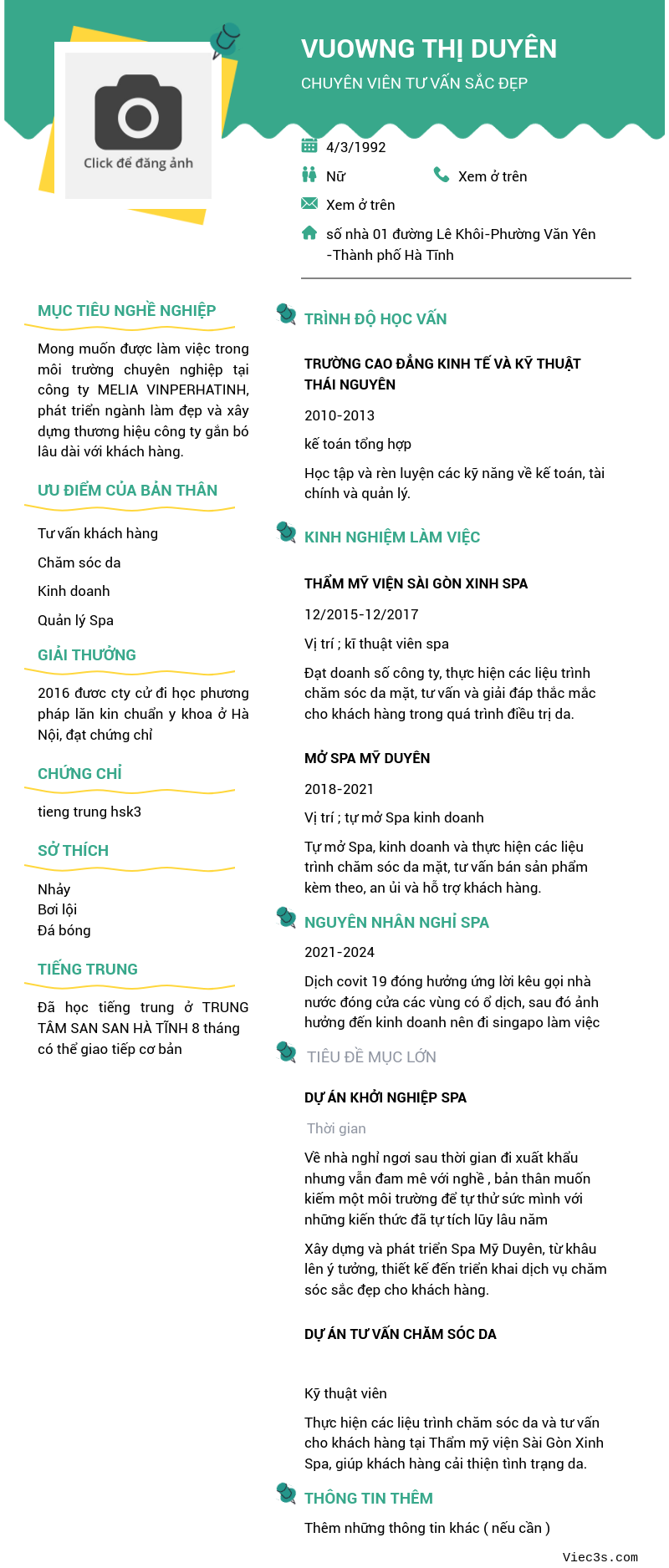 CV ứng viên