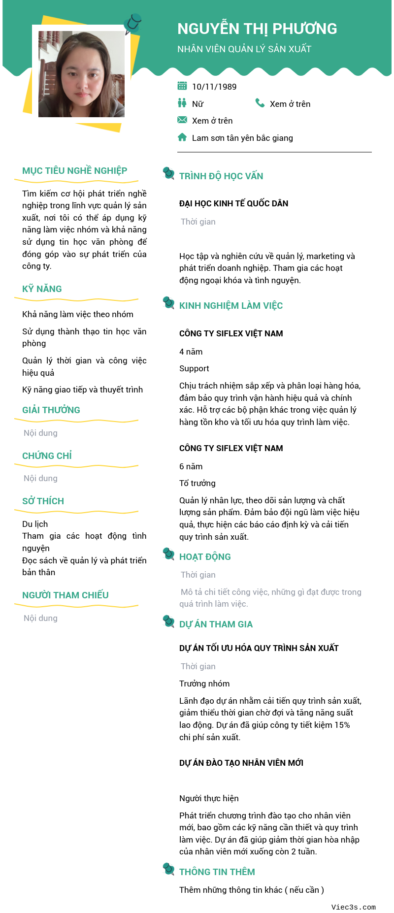 CV ứng viên