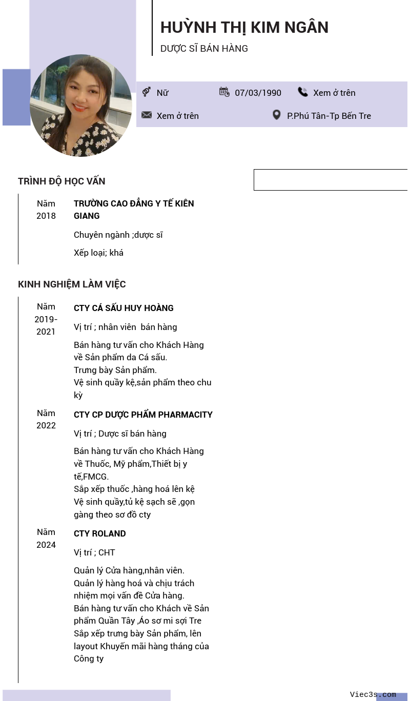 CV ứng viên