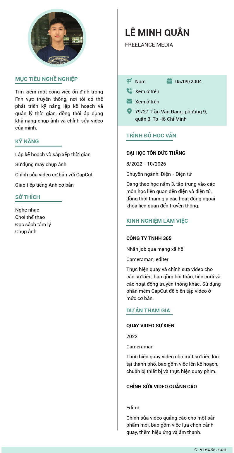 CV ứng viên