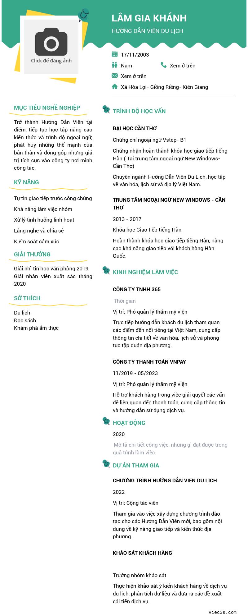 CV ứng viên