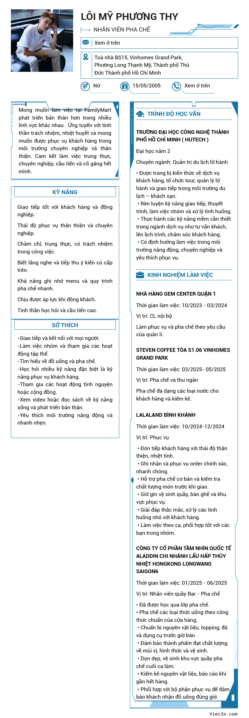 CV ứng viên