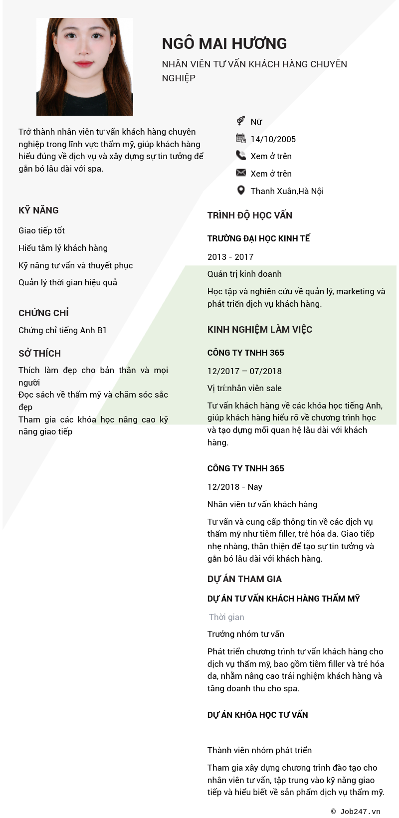CV ứng viên