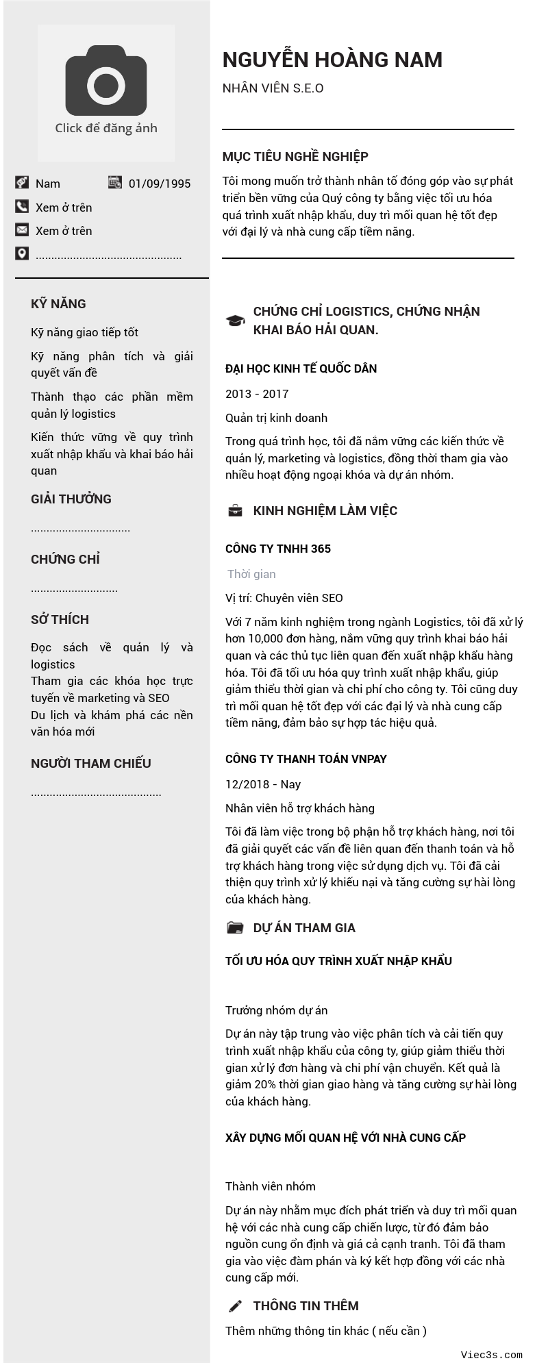 CV ứng viên