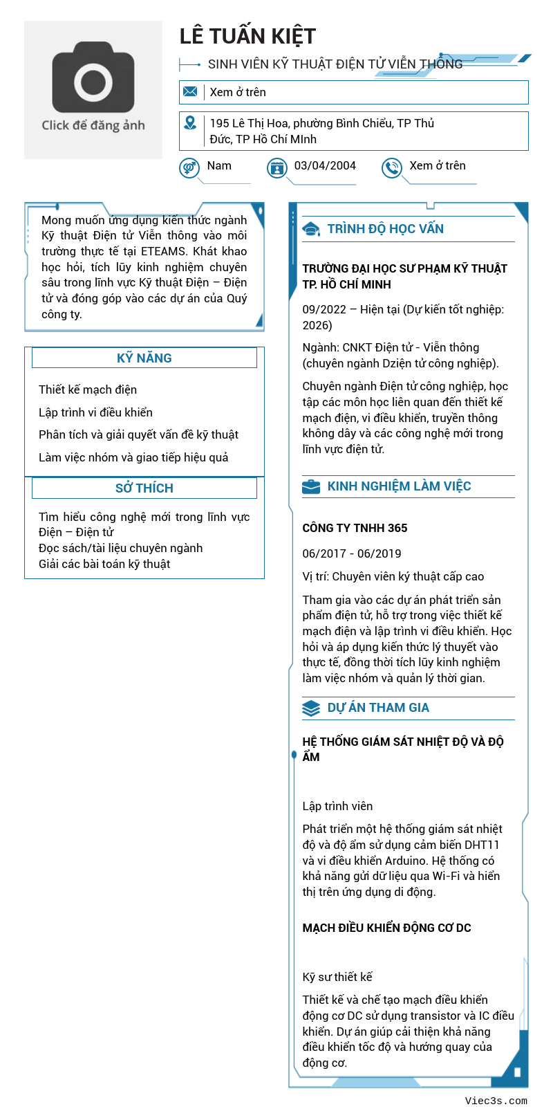 CV ứng viên