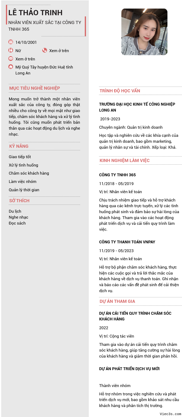 CV ứng viên