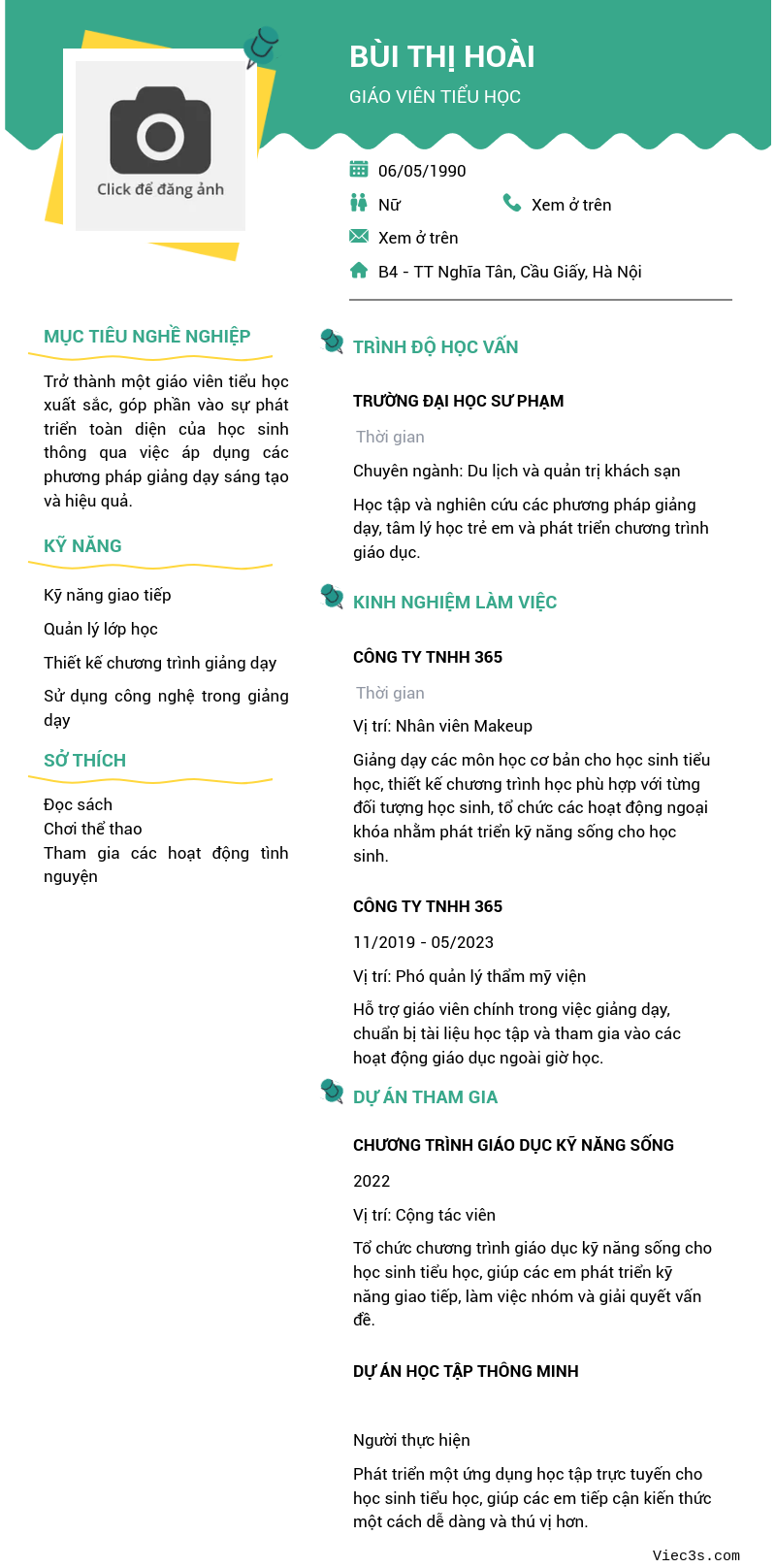 CV ứng viên