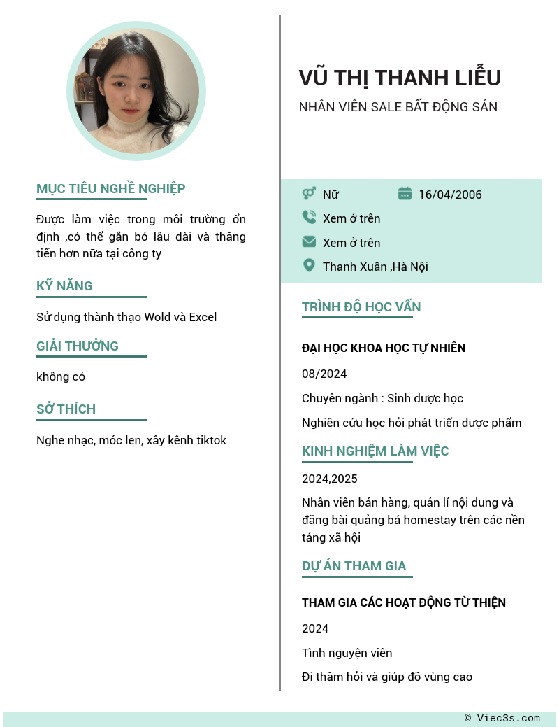 CV ứng viên