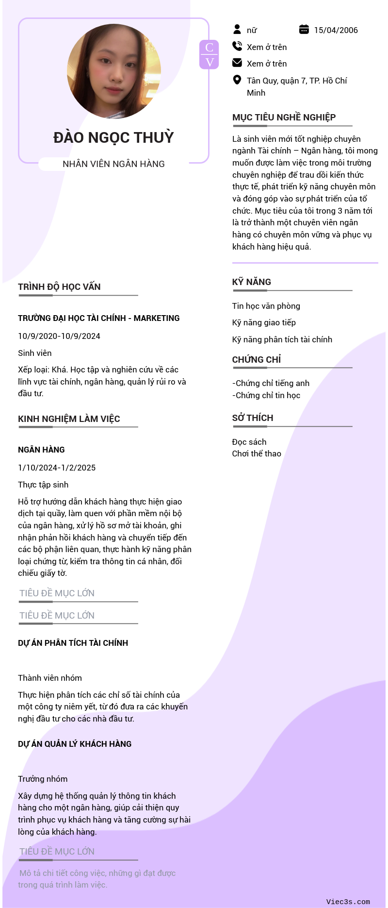 CV ứng viên