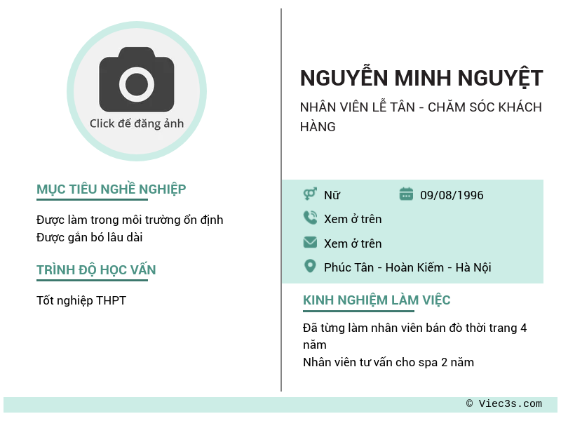 CV ứng viên