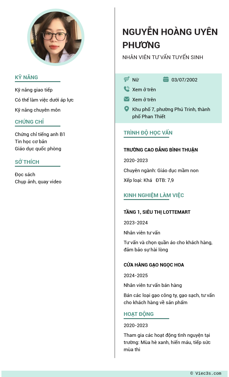 CV ứng viên