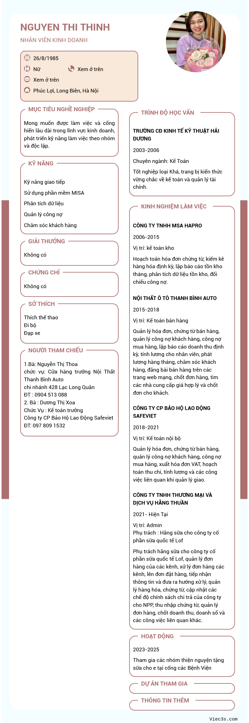 CV ứng viên