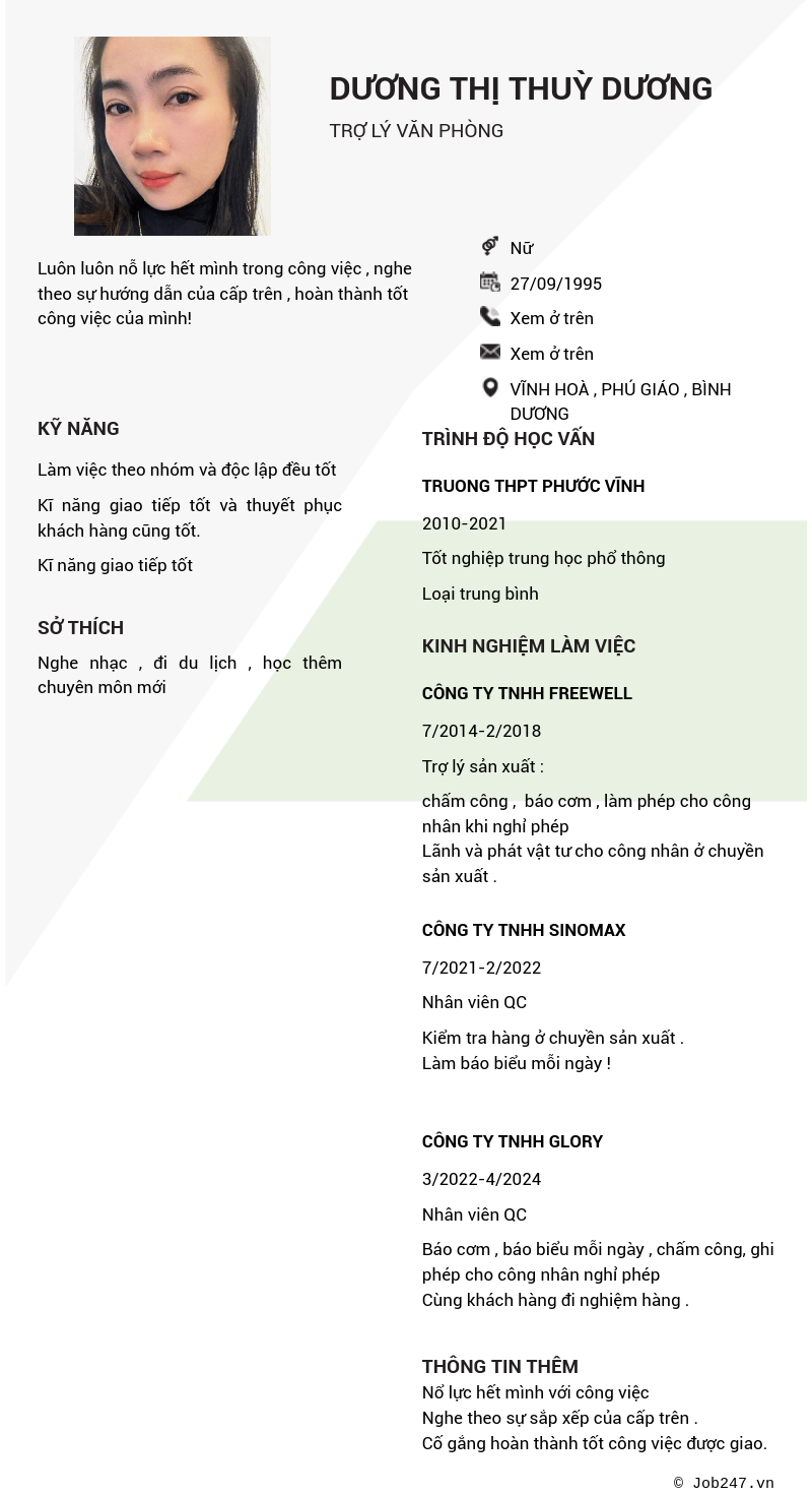 CV ứng viên