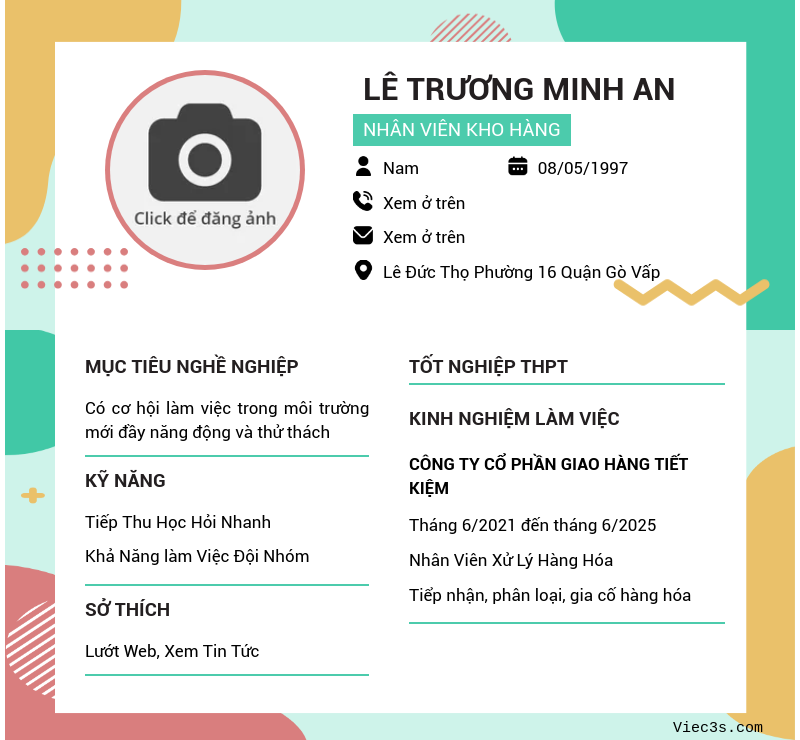 CV ứng viên