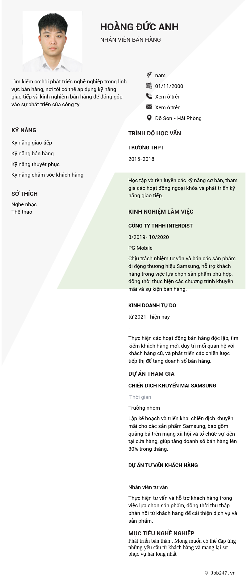 CV ứng viên