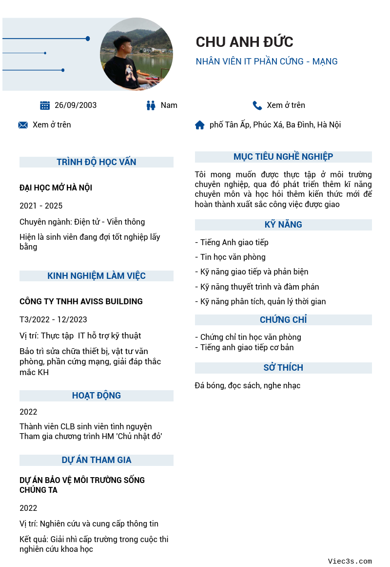 CV ứng viên