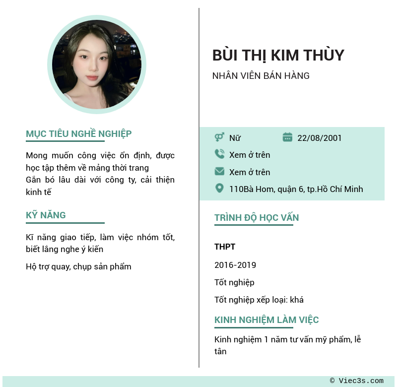 CV ứng viên