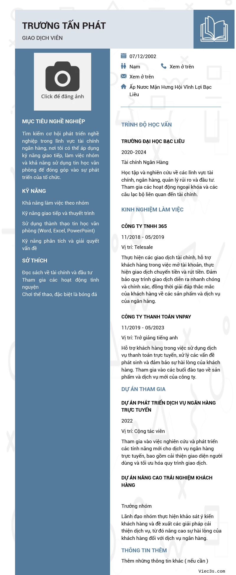 CV ứng viên