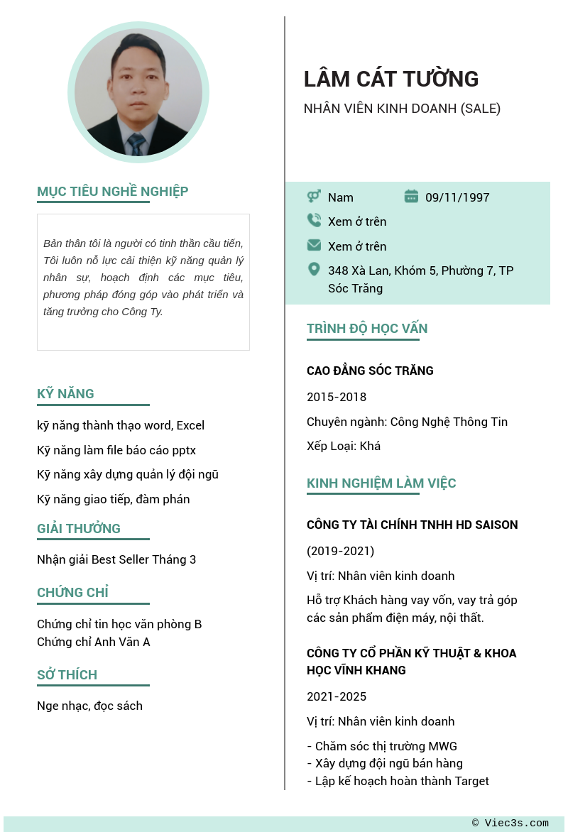 CV ứng viên