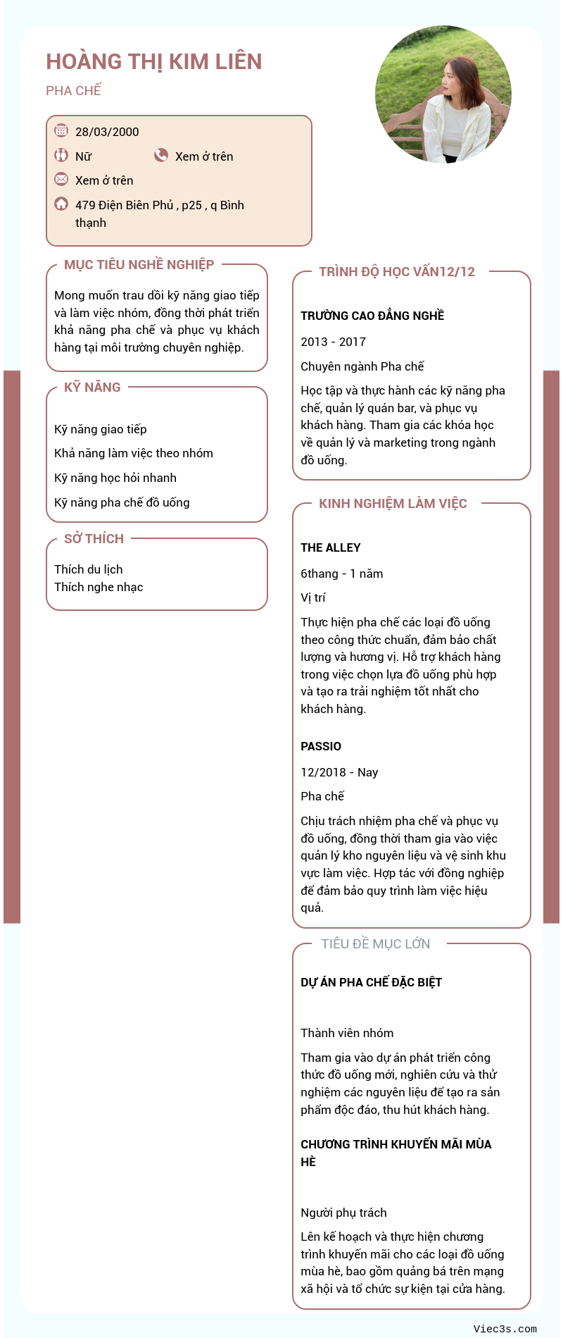 CV ứng viên