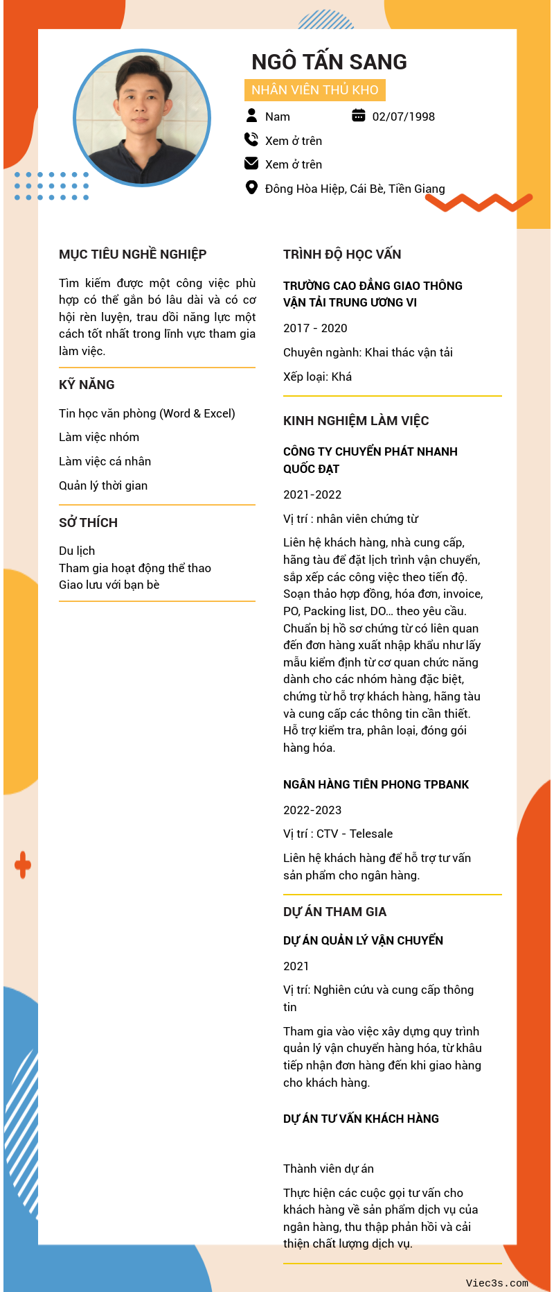CV ứng viên