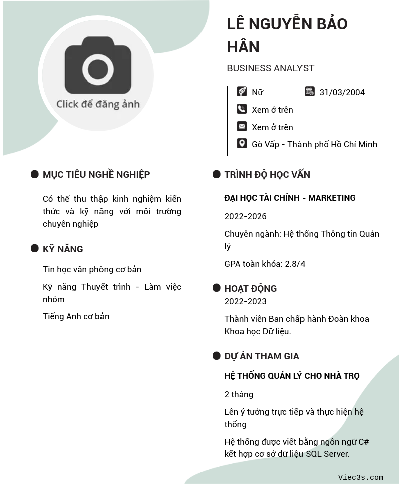 CV ứng viên