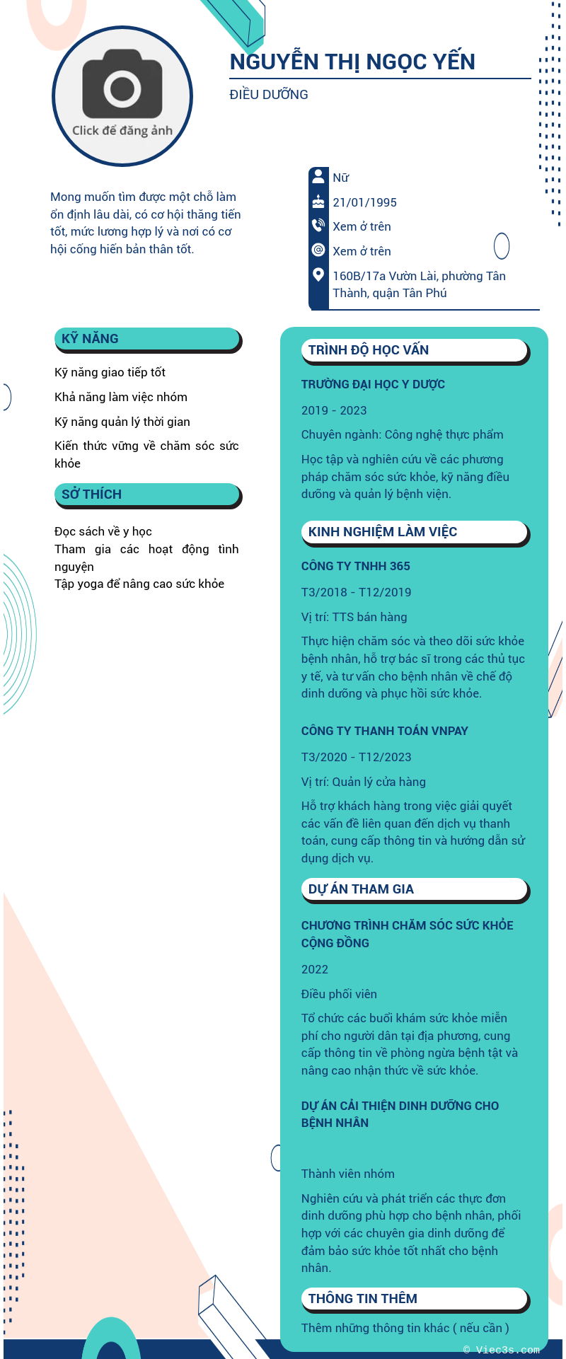 CV ứng viên