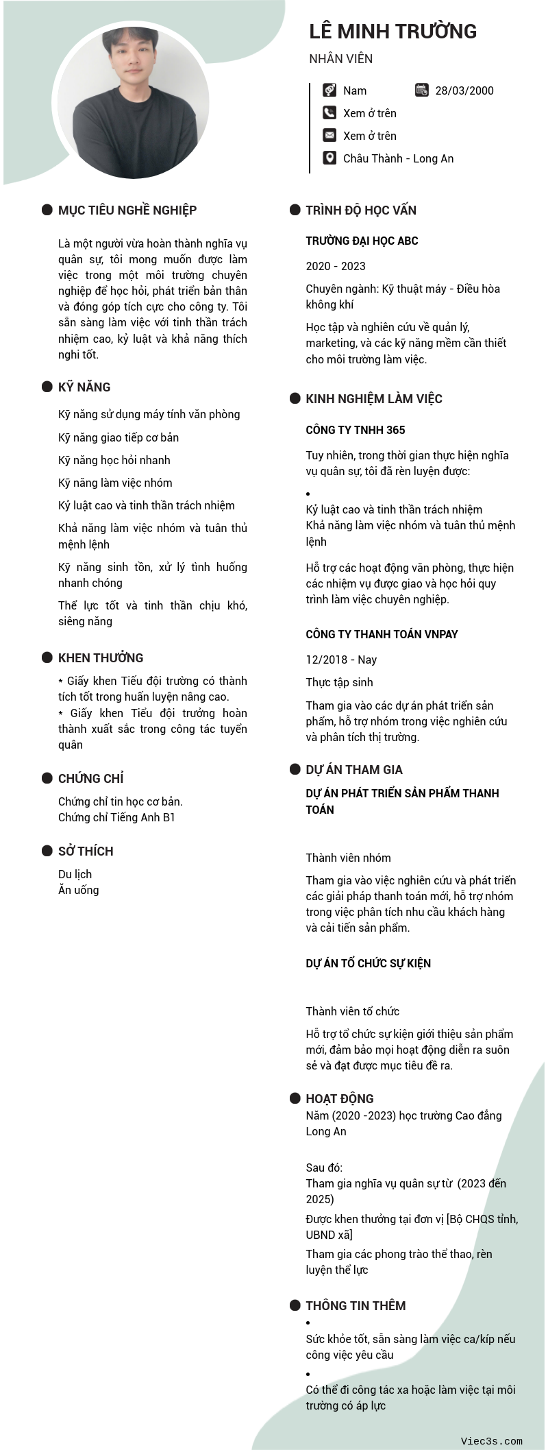 CV ứng viên