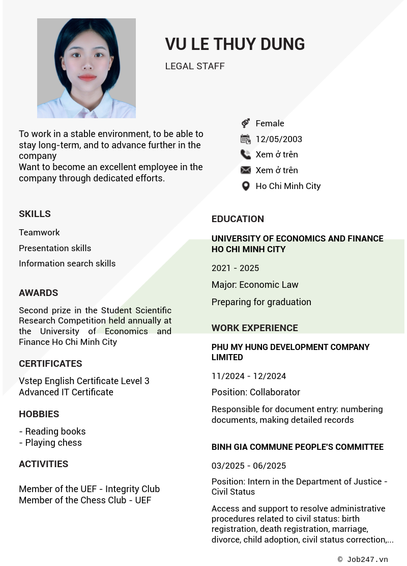 CV ứng viên