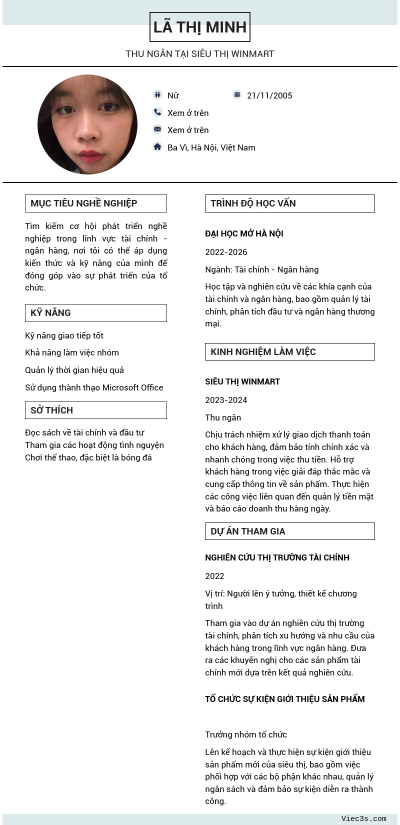 CV ứng viên
