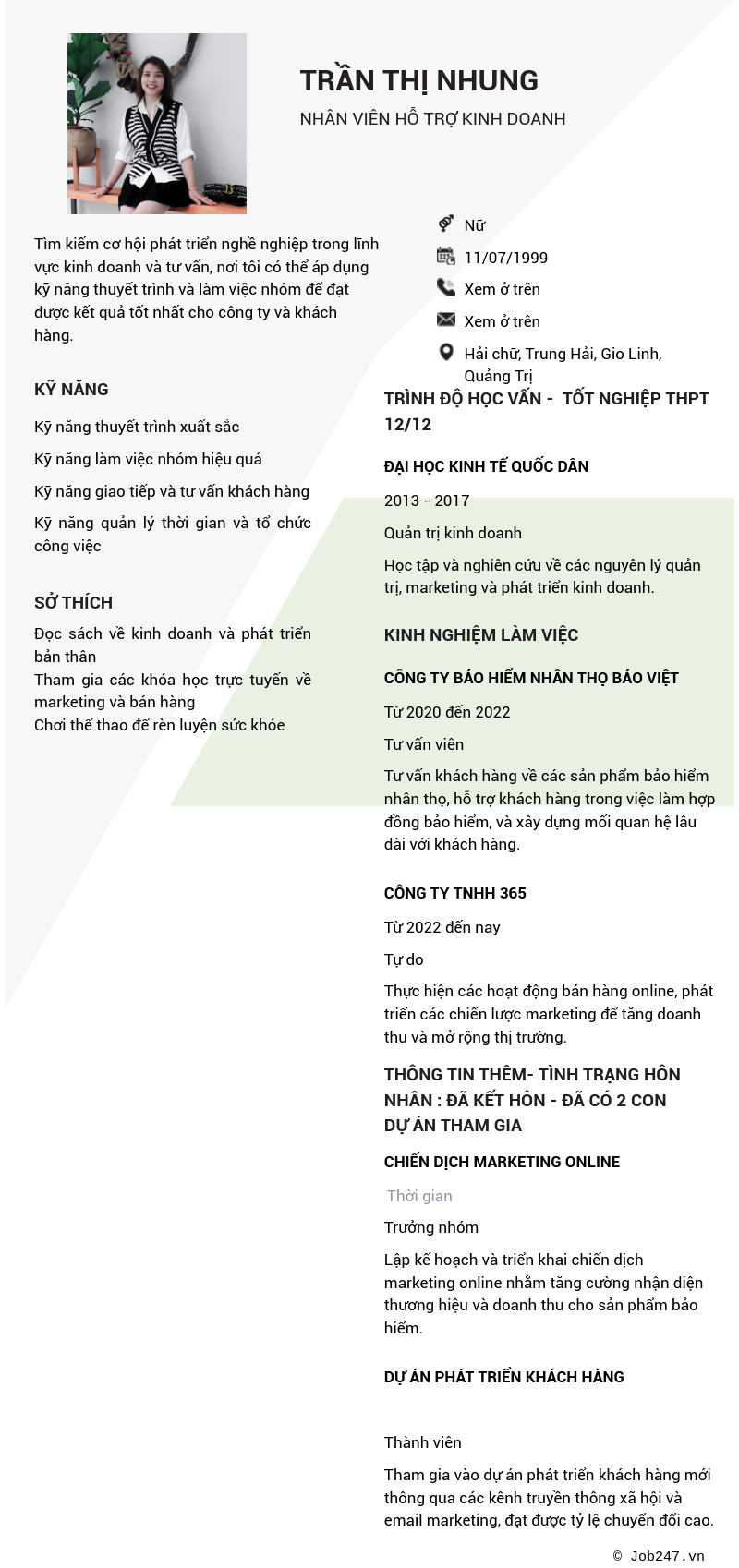 CV ứng viên