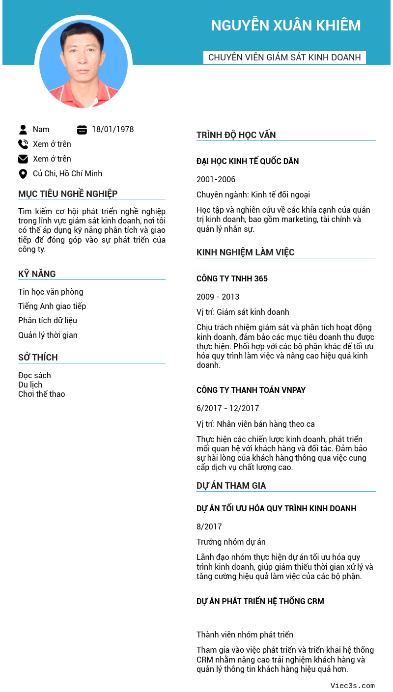 CV ứng viên