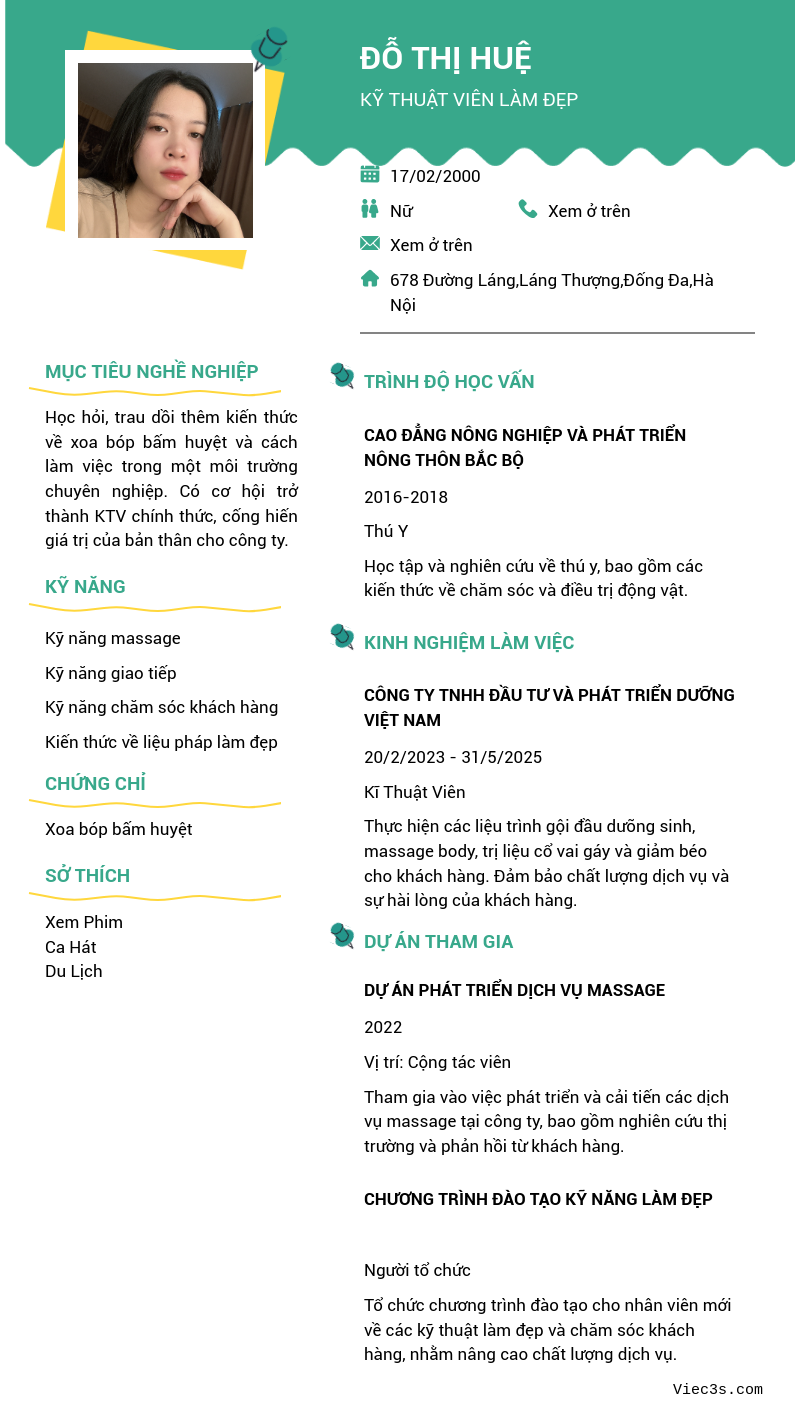 CV ứng viên