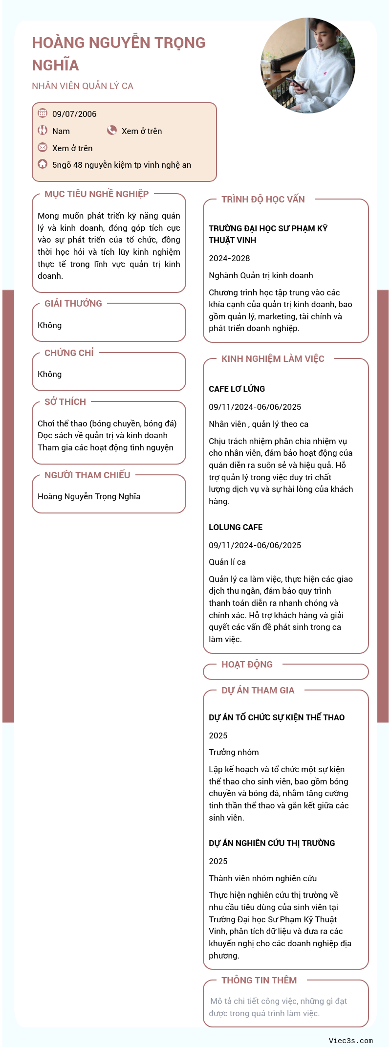 CV ứng viên