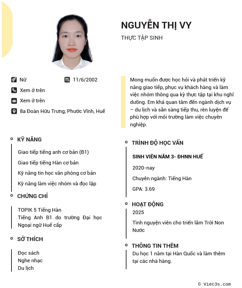 CV ứng viên