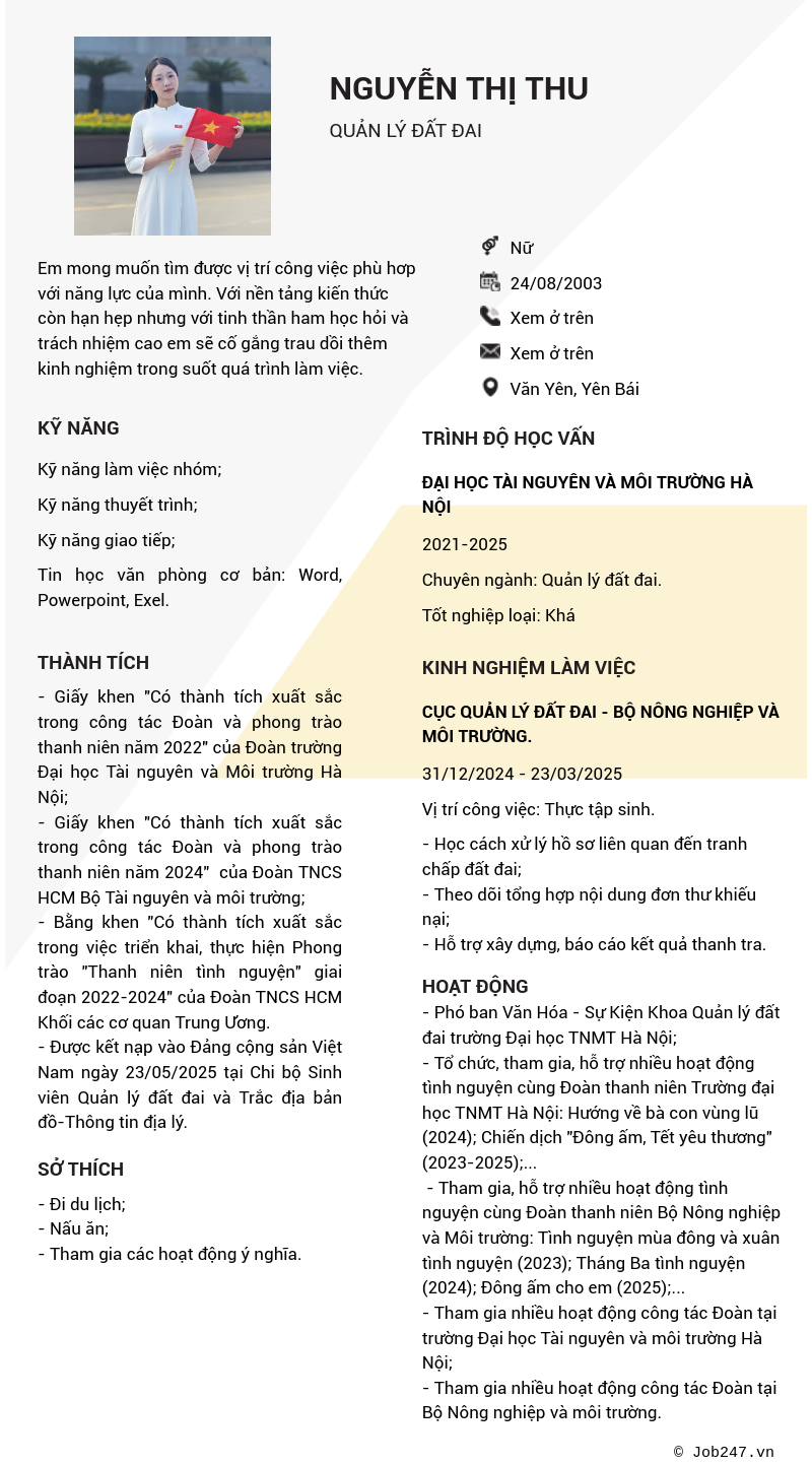 CV ứng viên
