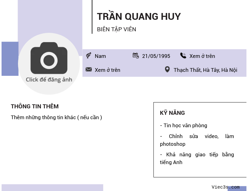 CV ứng viên
